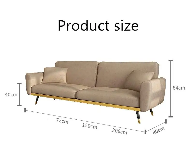 Light luxury modern sofa chair combination small family living room simple single and double technology cloth sofa