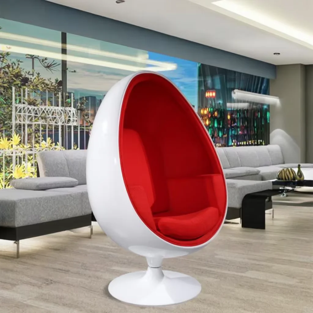 Living Room Red Egg Chairs Egg Pod Chair Egg Chair Fiberglass