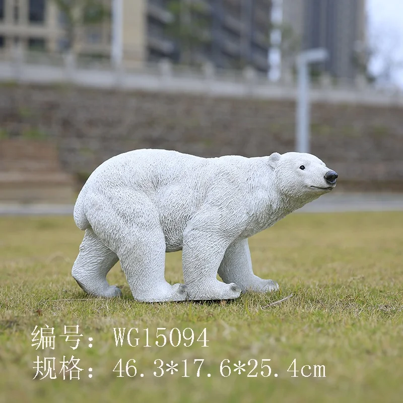 SE7ART Customized Simulation Garden Decoration Life Size Animal Fiberglass Polar Bear Sculpture