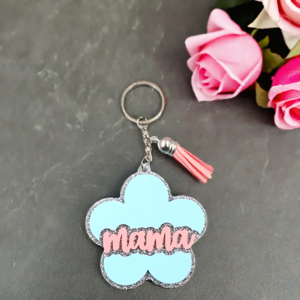 KH1284 Mom's Series 2024 Latest Acrylic Keychain Cute Unisex Drop Earrings for Wedding Party Engagement Anniversary Gift details