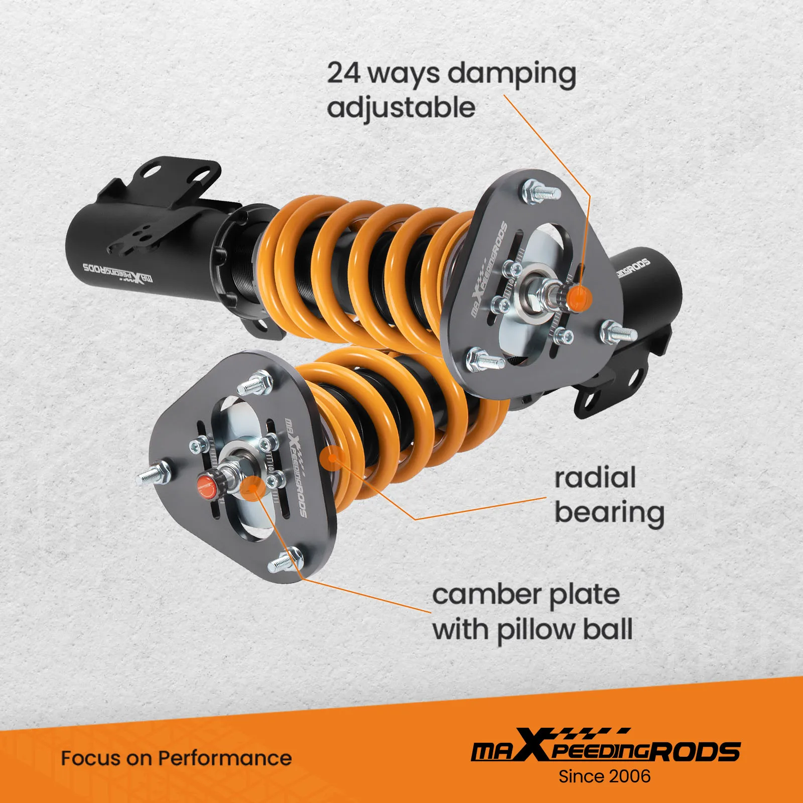 Maxpeedingrods Coilover Suspension Kit for Toyota Corolla