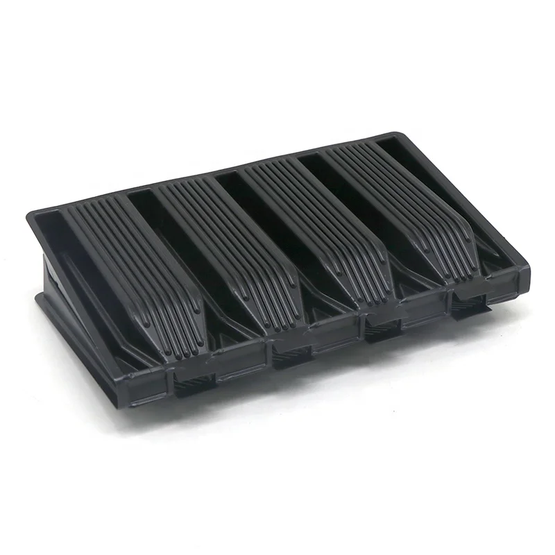 High Quality 4 Cavity Vacuum Forming Blister PS Plastic Seedling Pot Green Tray Custom Nursery Trays Square Seed Planting