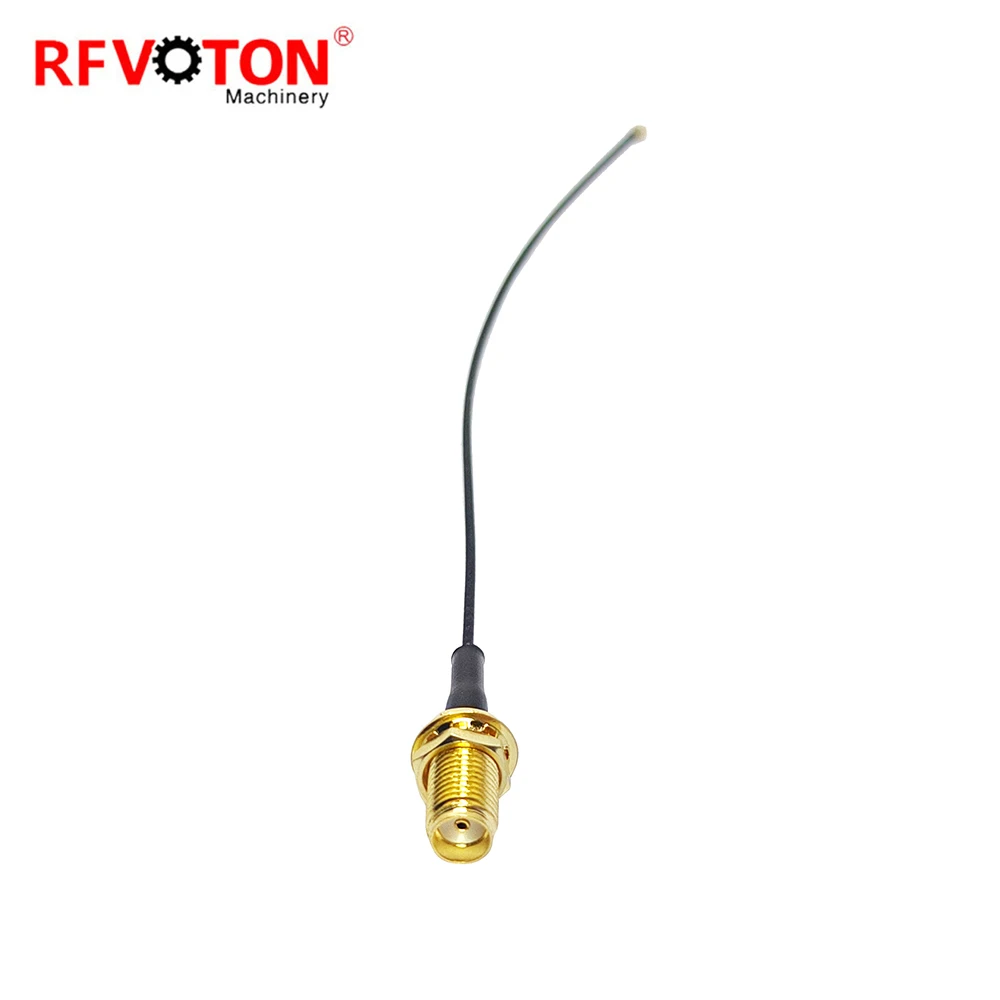 Manufacturer Customizable Sma Female Bulkhead to UFL/U.FL MHV Male Plug 1.13mm 15cm Jumper Cable Assembly Pigtail