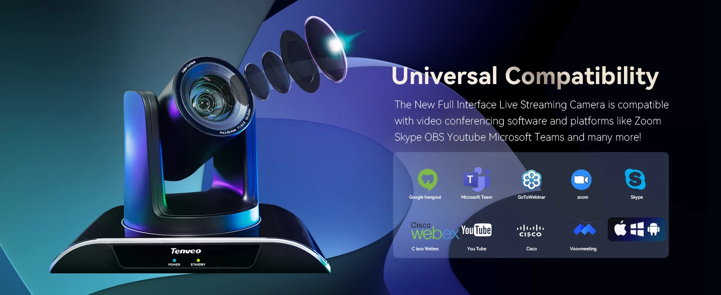 Ai Auto Tracking 20x Optical Zoom 1080p60 Ptz Video Conference Camera