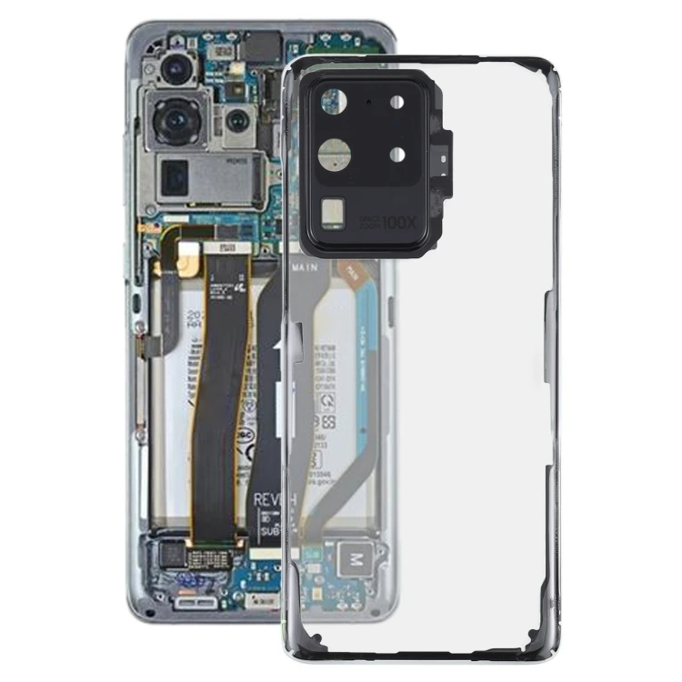 High Quality Glass Transparent Battery Back Cover for Samsung Galaxy S20  Ultra SM-G988 Mobile Phone Repair Parts Back Cover