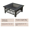 Black Simple square furnace (carbon mesh)