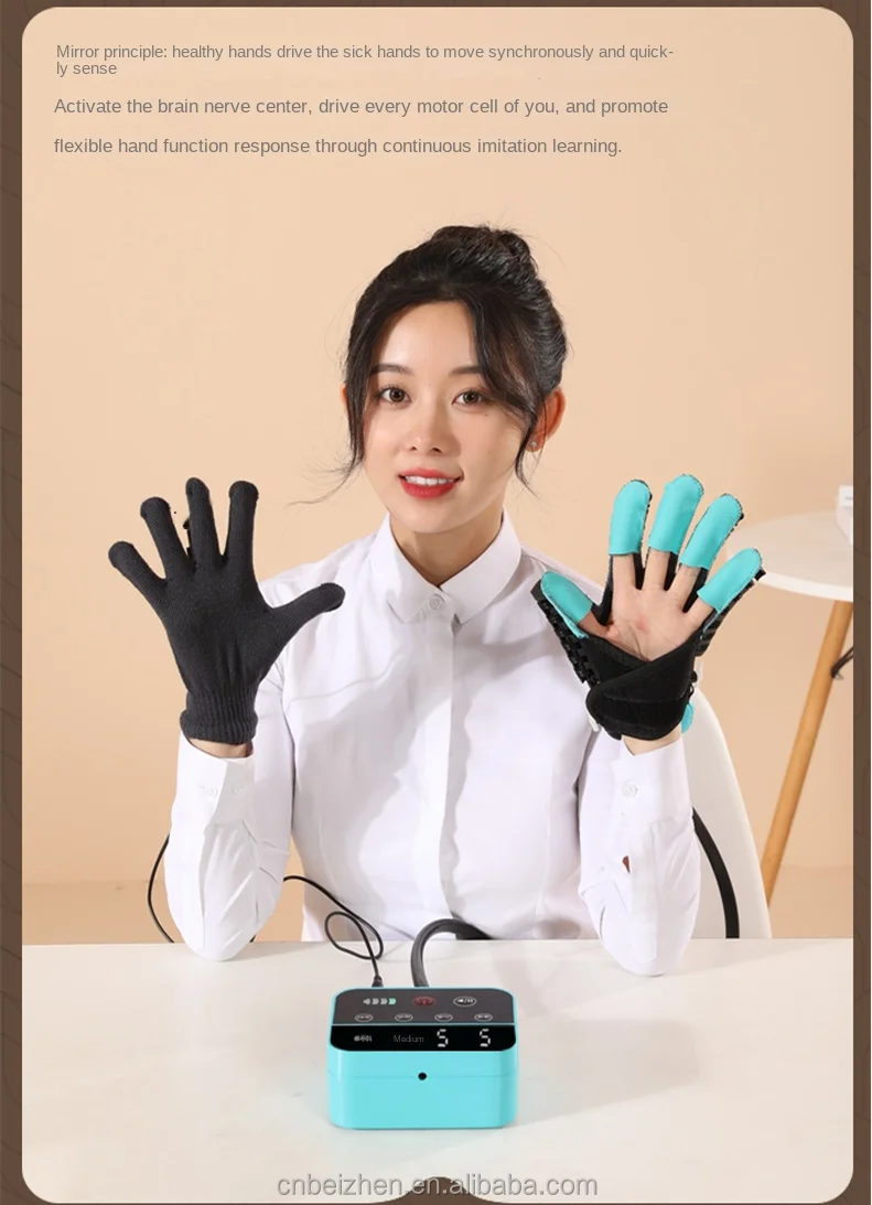 2023 newest design finger recovery hand rehabilitation robot glove for Stroke patients physiotherapy equipment suppliers manufacture