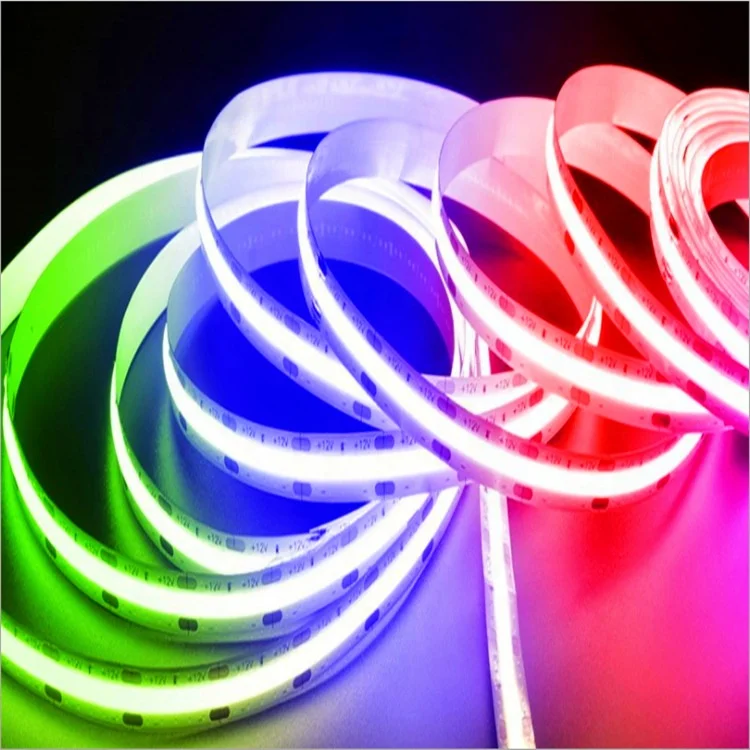 product high density super bright illusory color indoor and outdoor lighting decoration led cob 12v 220 v rgb strip light-1