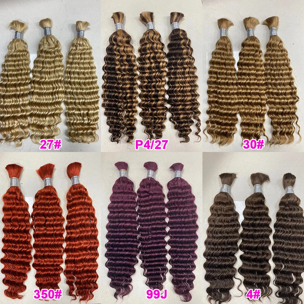 Unprocessed Cuticle Aligned Human Hair Bulk For Braiding No Weft