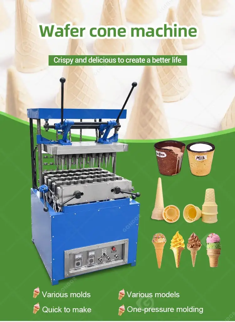 Roller Manual Wafer Semi Bake Maker Biscuit Automatic India Waffle Sale