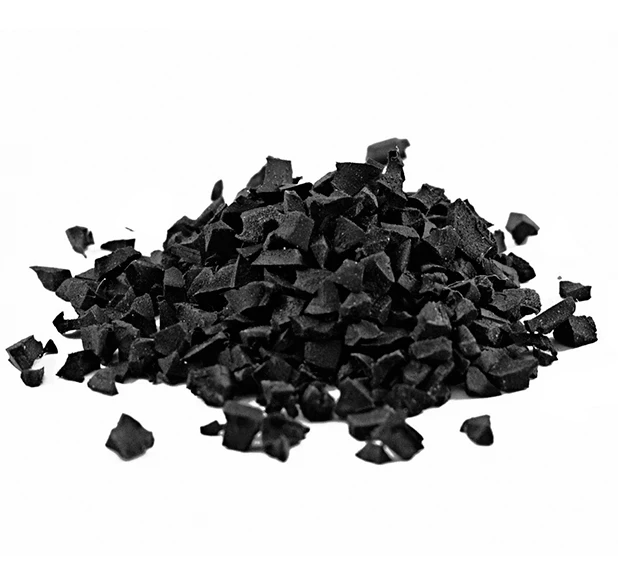 Black recycled SBR rubber granules for infill artificial grass
