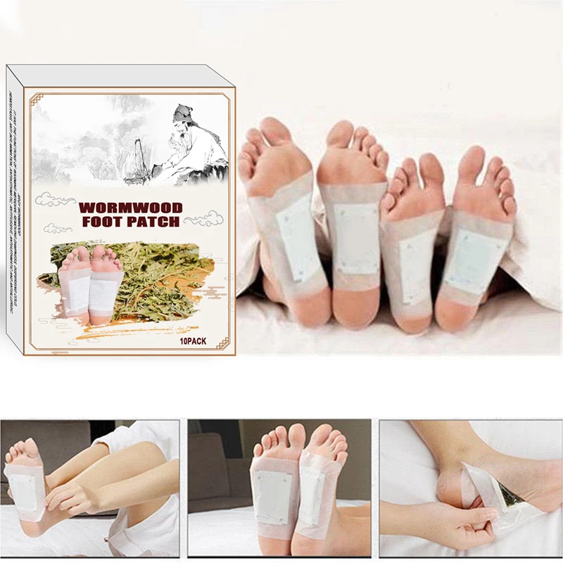 new products 100% organic natural wormwood detox foot patch lose weight deep cleansing foot pads