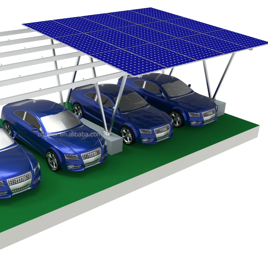 Akvorezista Aluminia Suna Panelo Carport Fotovoltaika Subtena Sistemo