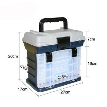 Lot De 5 Boîtes De Rangement En Plastique Pour Leurres De Pêche - Compactes Et Robustes (17,5 X 10,5 X 1,5 Cm)