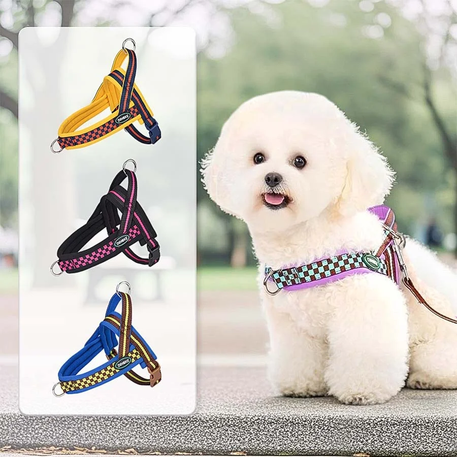 Hot Selling Colorful Outdoor Dog Harness Breathable Comfortable Adjustable for Small Medium Dogs Pet Products factory