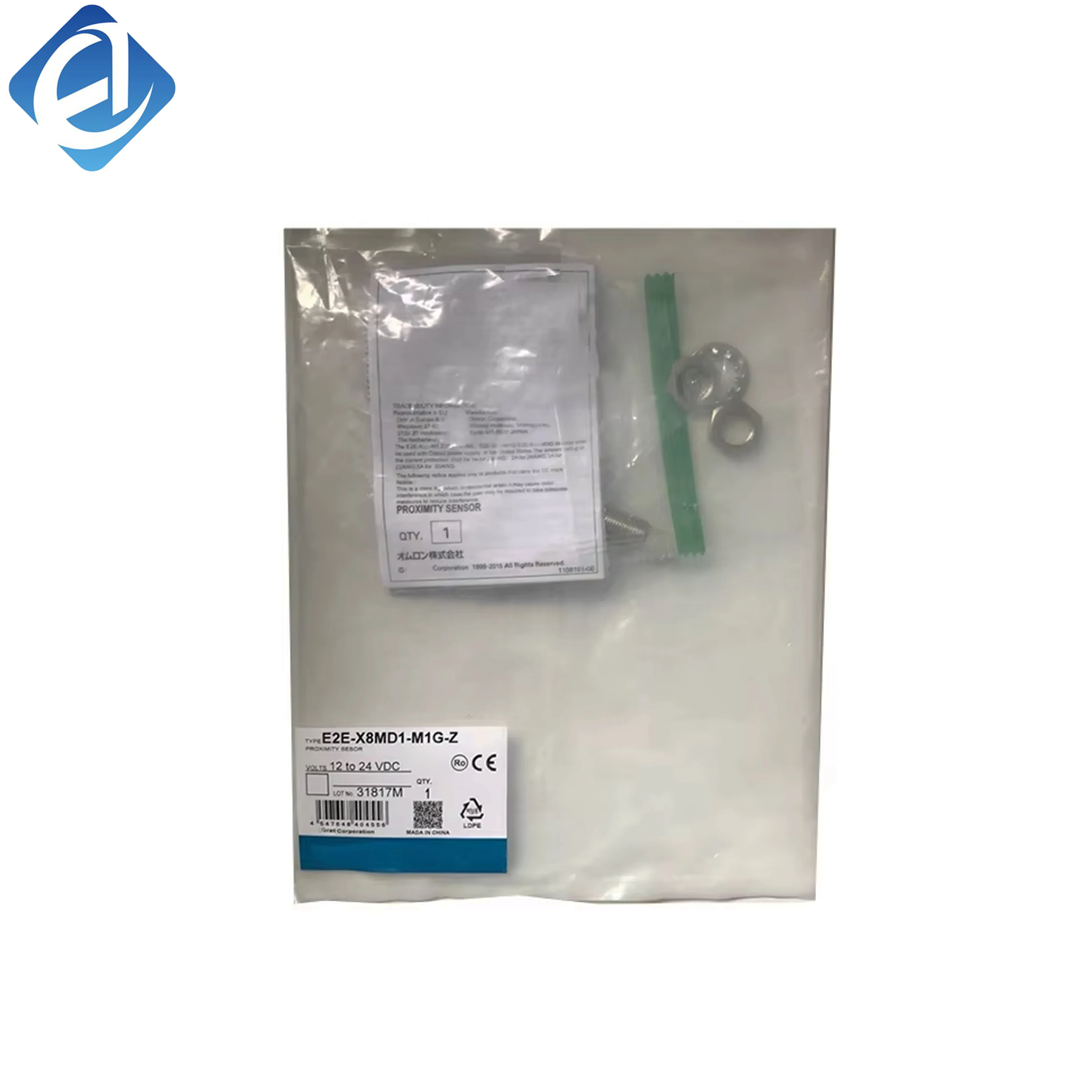 سنسور نزدیکی القایی اوریگینال جدید اُمران مدل E2E-X8MD1-M1G برای تشخیص فلزات. حساسیت بالا، پاسخ سریع، مقاوم در برابر آب و تداخل‌های الکترومغناطیسی. کاربرد این سنسور در نظارت بر موقعیت و کنترل محدودیت در ماشین‌آلات صنعتی است.