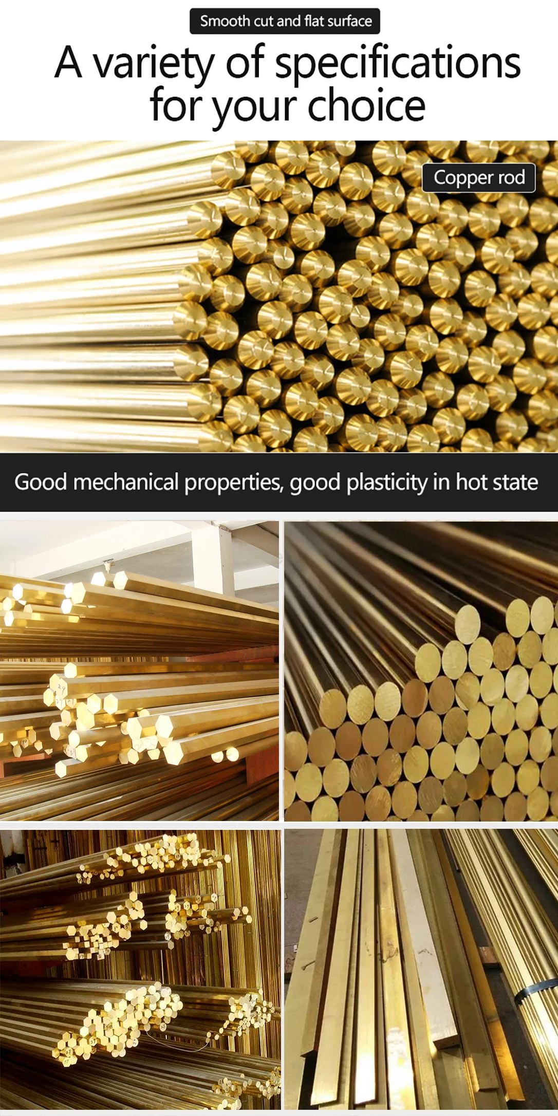 Protecting Earthing Solid Copper Ground Rod Polished Surface Astm C11000 Copper Earth Rod