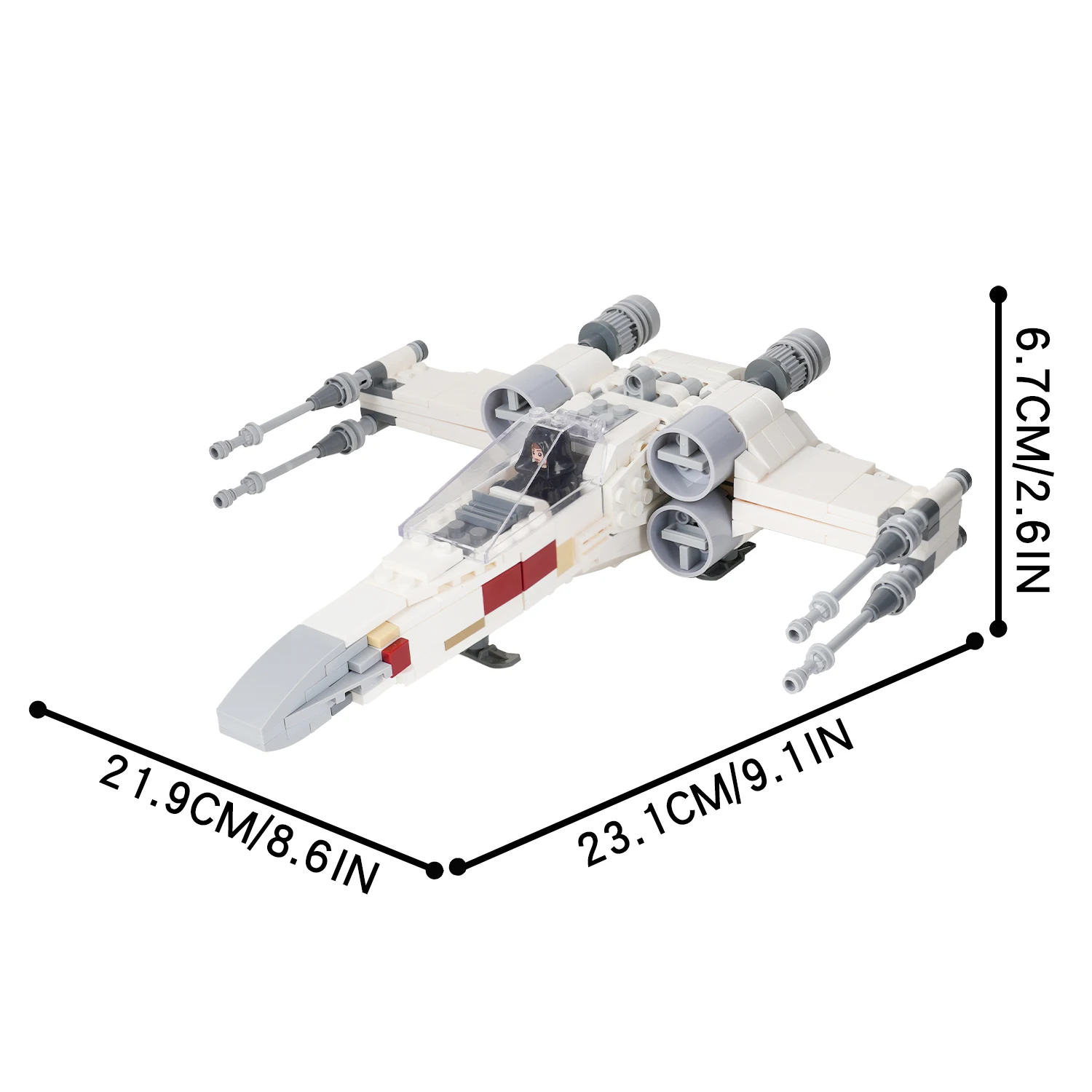Space Wars X-wingStarfighter MOC MOOXI MOC2176-A Movie Toy Series DIY ...