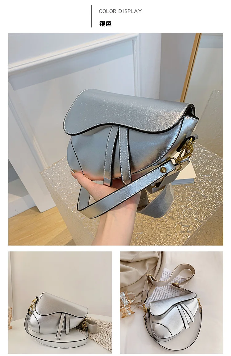 Leather Saddle Bag Mini Handbags Flap Magnetic Snap And Adjustable ...