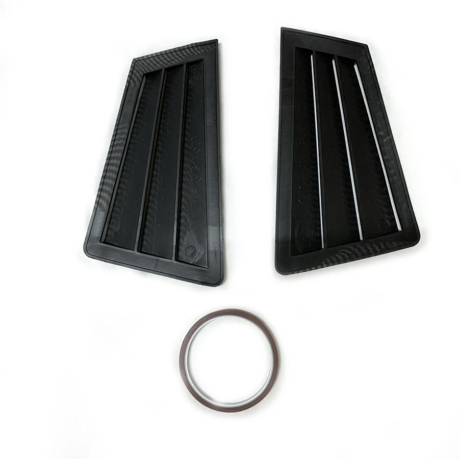 product rear side window louvers compatible with m3 2003 2007 abs scoop shade cover air vent blinds racing spoiler shutter body kits-6