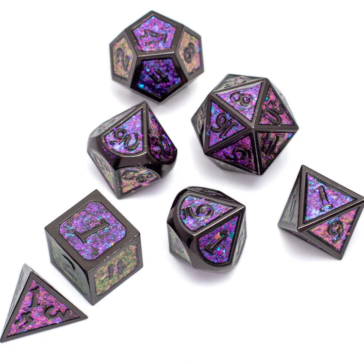 custom metal dice Color changing powder dice