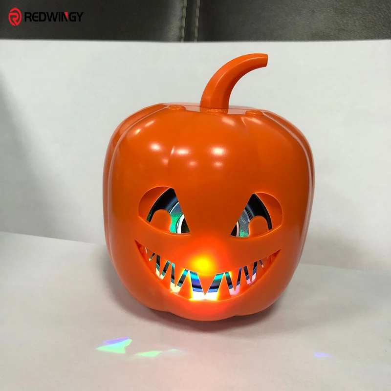 Halloween Pumpkin Bluetooth Speaker with LED Light - Portable Mini