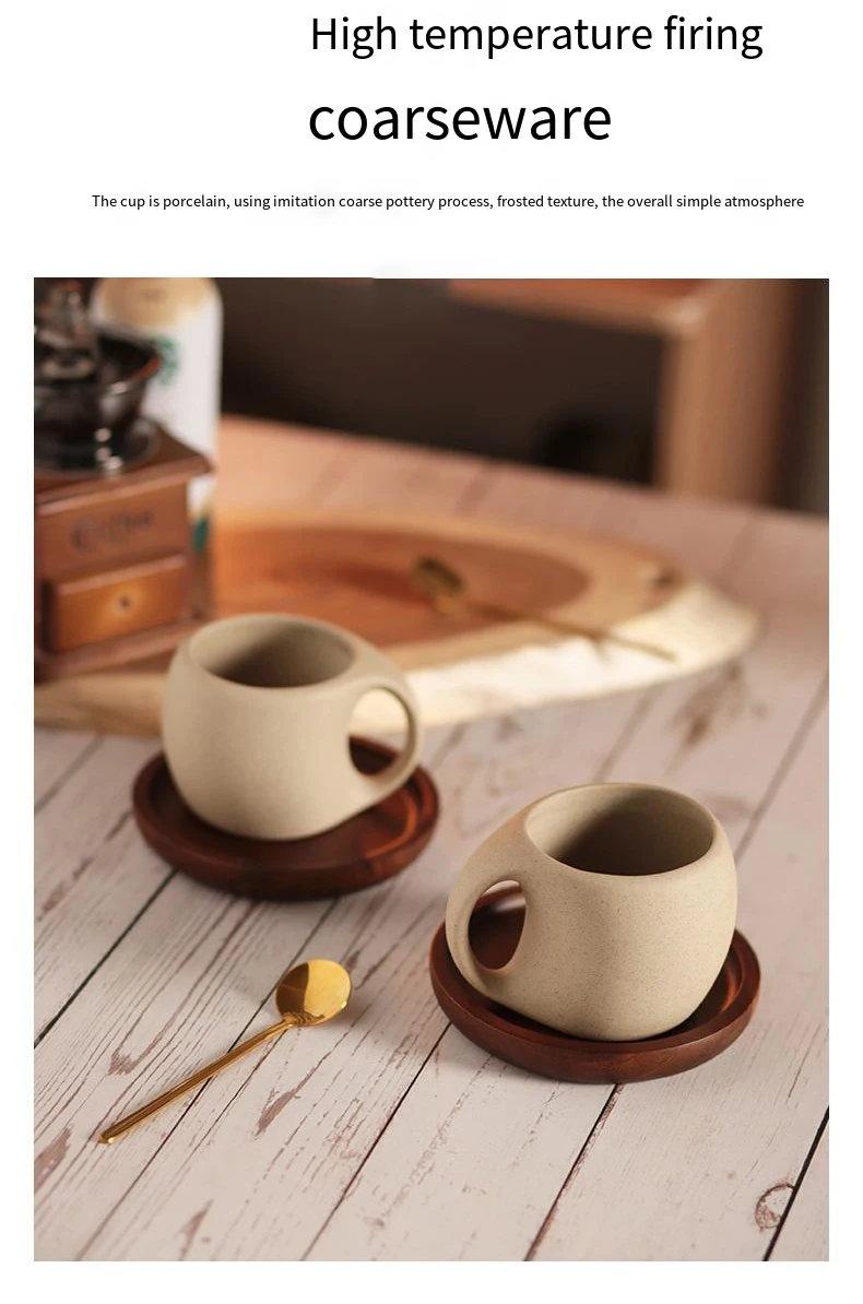 Saucer Handmade Vintage Cute Ball Shaped Porcelain Pottery Ceramic Solo