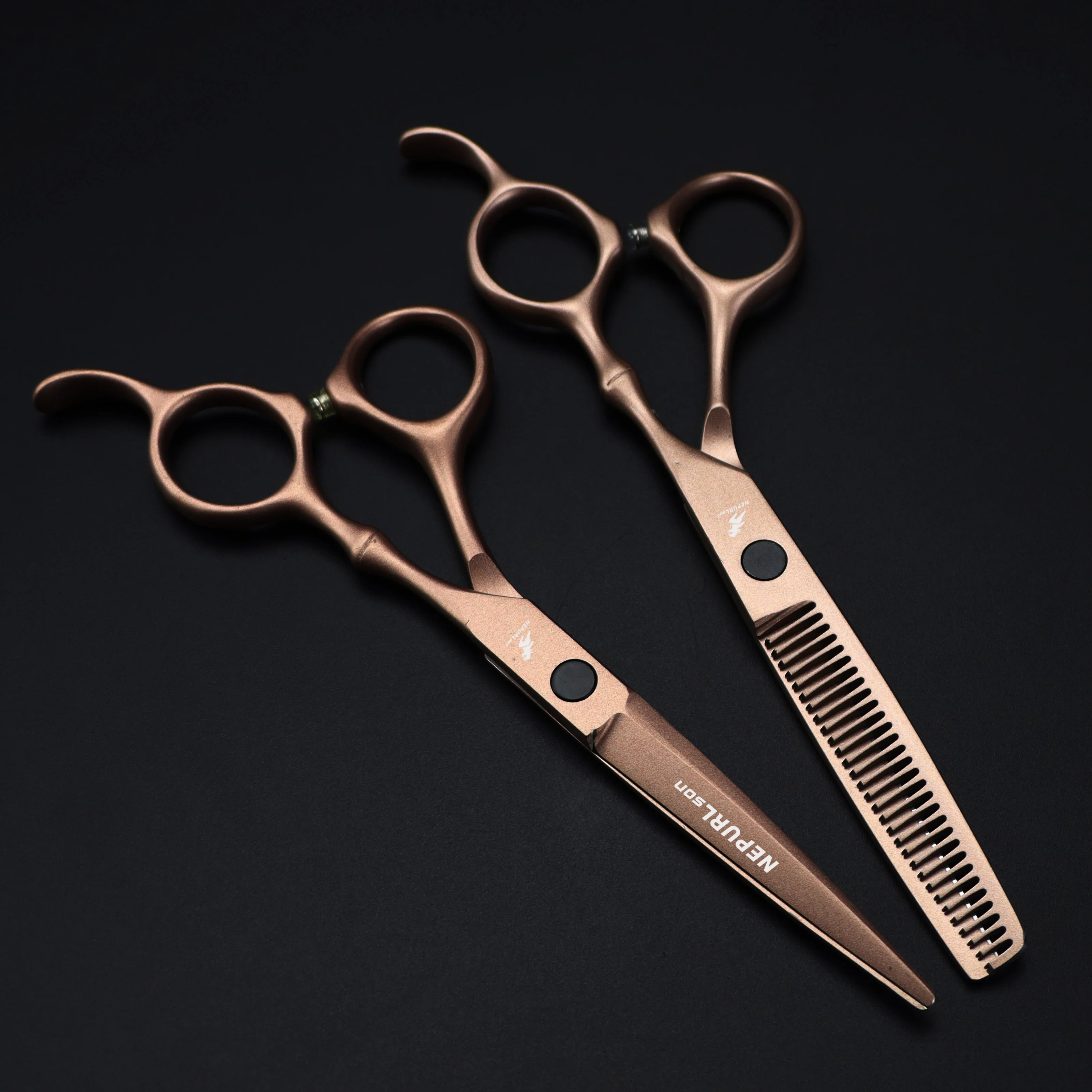 0英寸香槟金4czjkz新款时尚设计美容理发剪平剪刀齿剪刀美发热卖