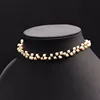 GN0224-6 Double-layered White Pearl Branch Pendant Necklace