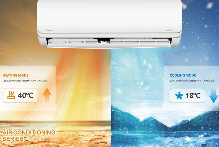 ZERO Wall Mounted Mini Split Air Conditioner 9000-24000 BTU Smart WiFi Energy Saving Self-Cleaning for Household & Hotel Use