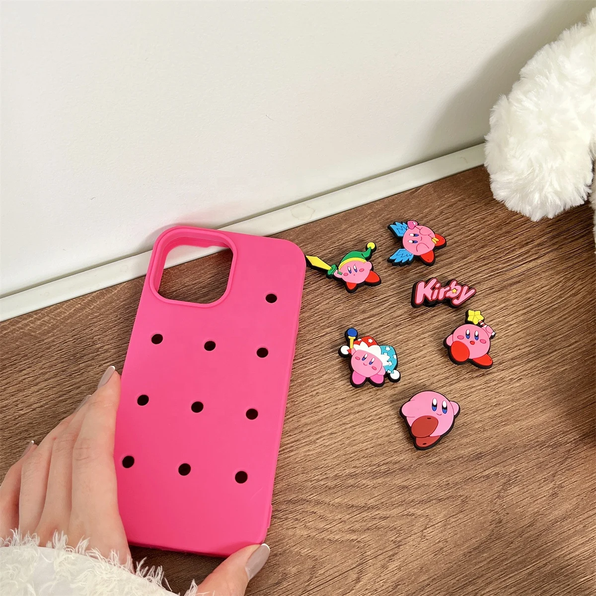 Wowcase 2023 New Diy Cute Decoration Croc Clog Charm Jibbitz Pushin