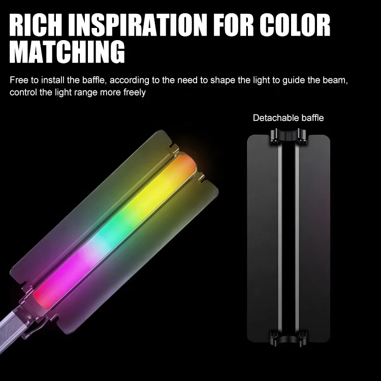 Zsyb Led Photography Fill Light Stick Portable Rgb Handheld Led Video Light  Rechargeable Film Light Stick