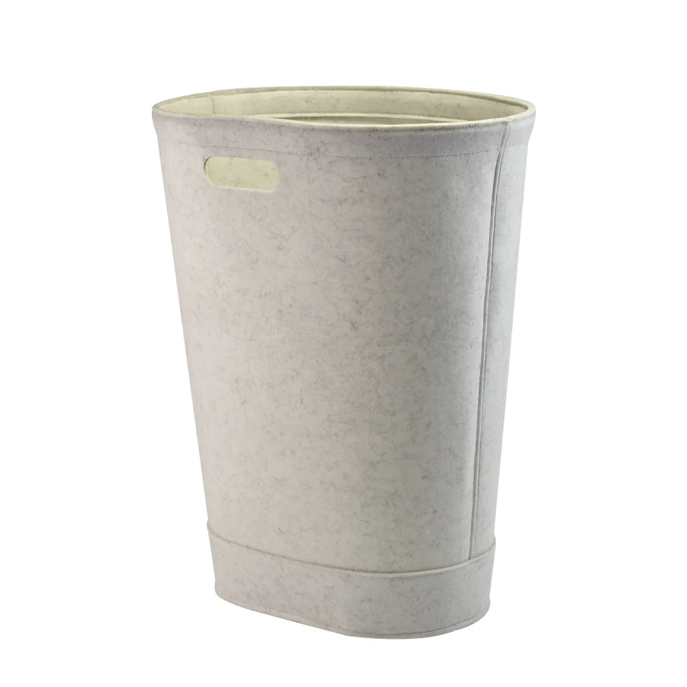 Multifunction Gray Felt Laundry Basket Oval Felt Laundry Basket Felt