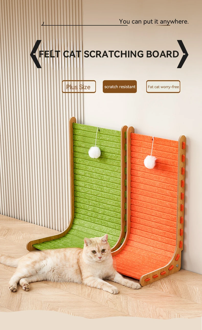 Vertical L-shaped Cat Claw Board Cat Nest One Can Not Catch Crumbs Large Wear-resistant Claw Board Cat Toy Supplies factory