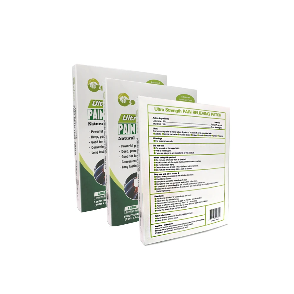 Customized Adhesive Cold Therapy Hydrogel Back Shoulder Neck Elbow Ankle Joints Pain Relief Gel Cooling Patch