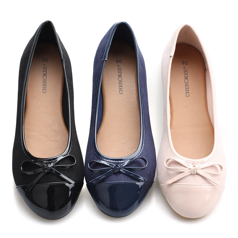 Zapatos planos de ballet informales con punta en punta para mujer Zapatos  cómodos de charol Ferndule