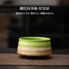 Threaded matcha bowl-kiln turns green