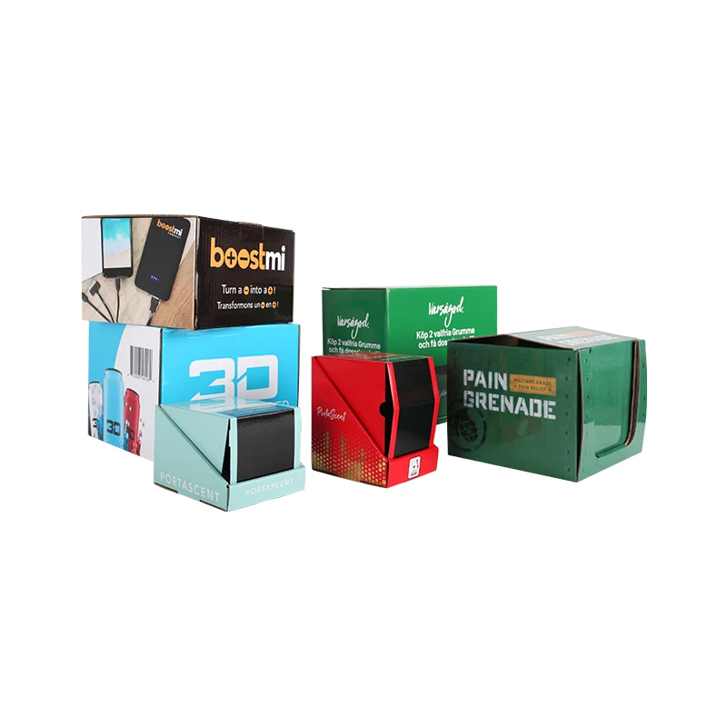 Paper Display Box Folding Corrugated Cardboard Display Boxes Custom Paper Display Shelf