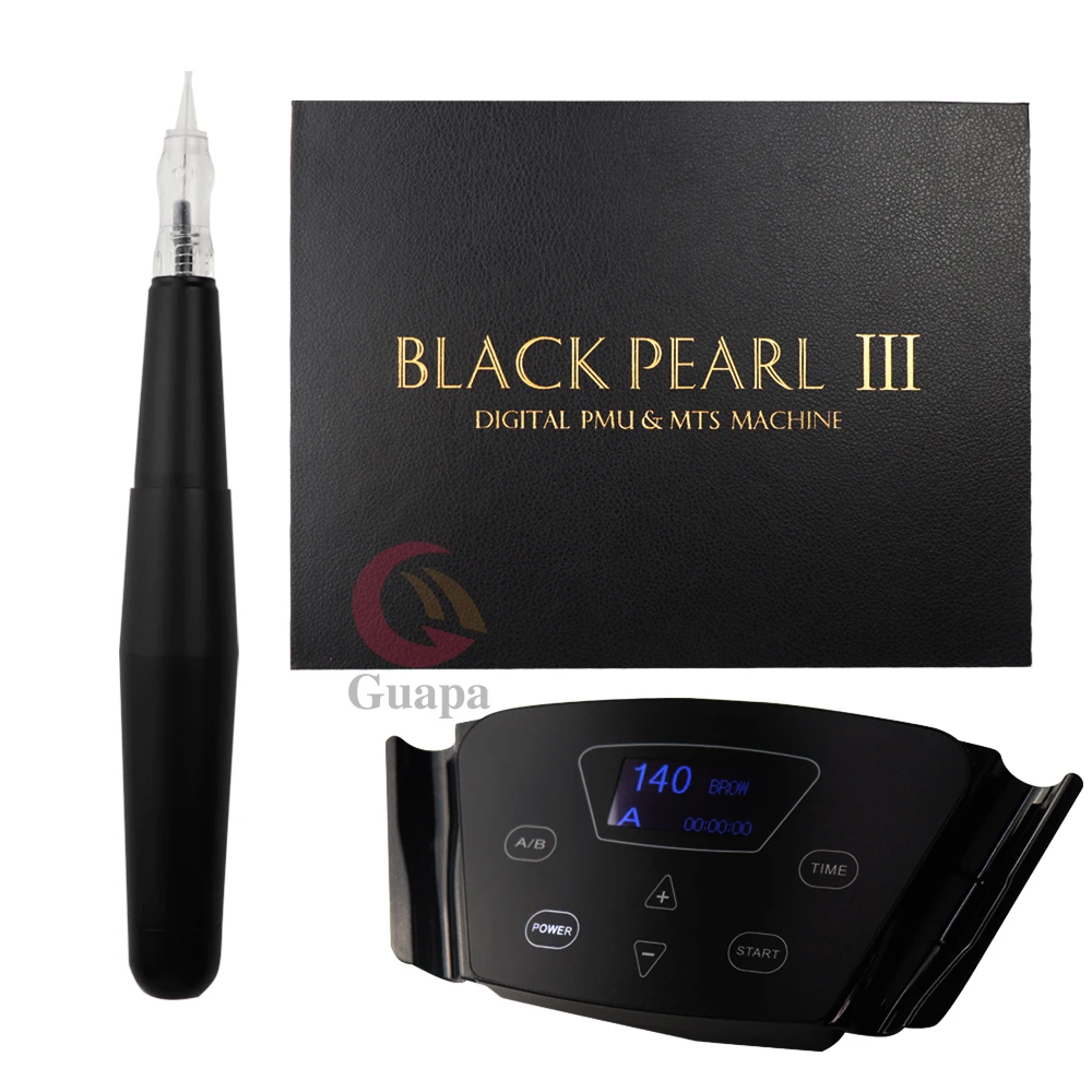 OEM Micropigmentation Permanent Makeup Machine Multifunctional Black Pearl Tattoo Machine Kit for Eyebrow MTS PMU Beauty
