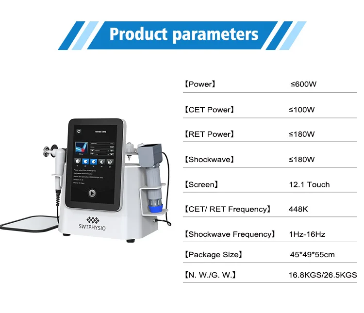 Professional Therapy Pain Relief Shockwave 448k Therapy Machine Physical Therapy Focused Shockwave Equipment