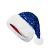 Chapeau cheveux longs bleu pailleté