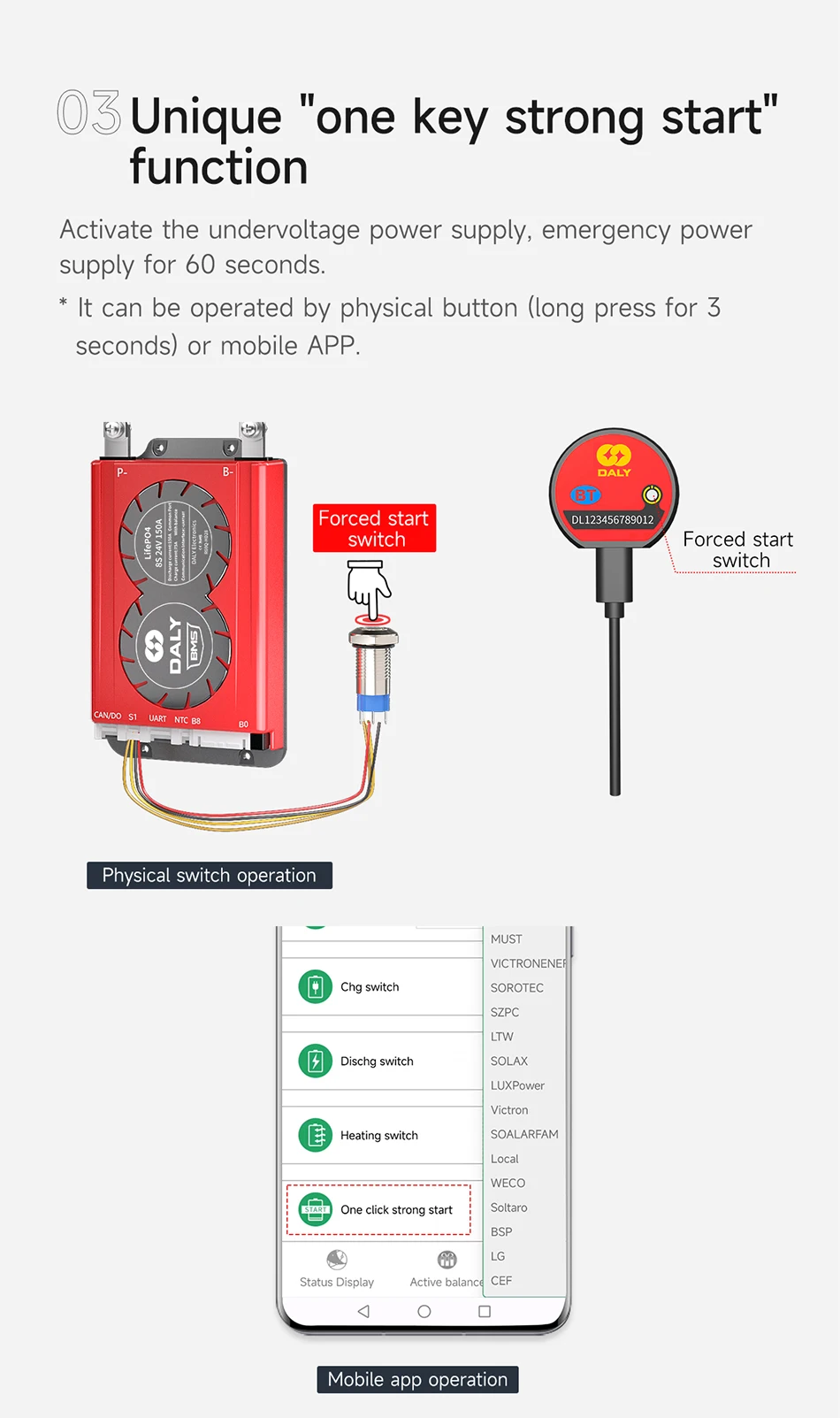 Daly Smart Car Starting Lithium Ion Lfp Lto Battery Management System 4s 8s 100a 150a For Truck