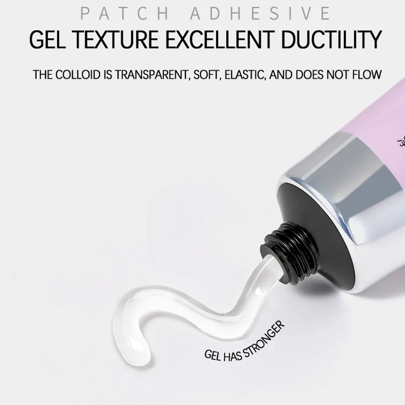 2024 New Upgraded Formula 30g Solid Nail Tips Gel Long Lasting Super Fast Dry Uv Gel Solid Nail Tip Glue for Press on Nails