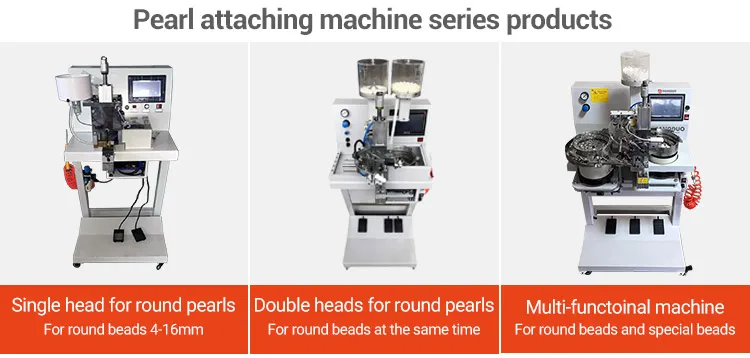 Fabric Automatic Pearl Bead Punching Nail Riveting Sewing Attach Fix Setting Machine for Tool and Clothes