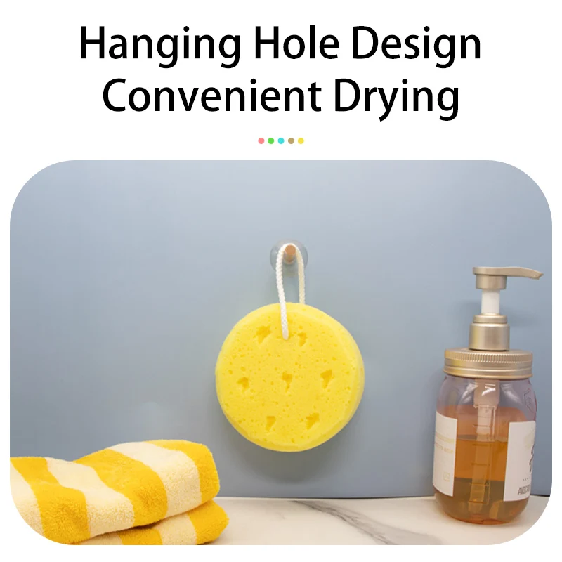 Round Shape Honeycomb Sponge Soft Exfoliating Bath Washing Sponges for Body Shower