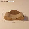 Canapé pour chat en chêne américain, taille moyenne 50x25x18cm - Livré avec herbe à chat.