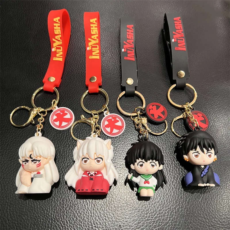 Jet Tag Keychains Inuyasha Cartoon Cute Inuyasha Doll 3D Keychains Portable Car Key Ring ...
