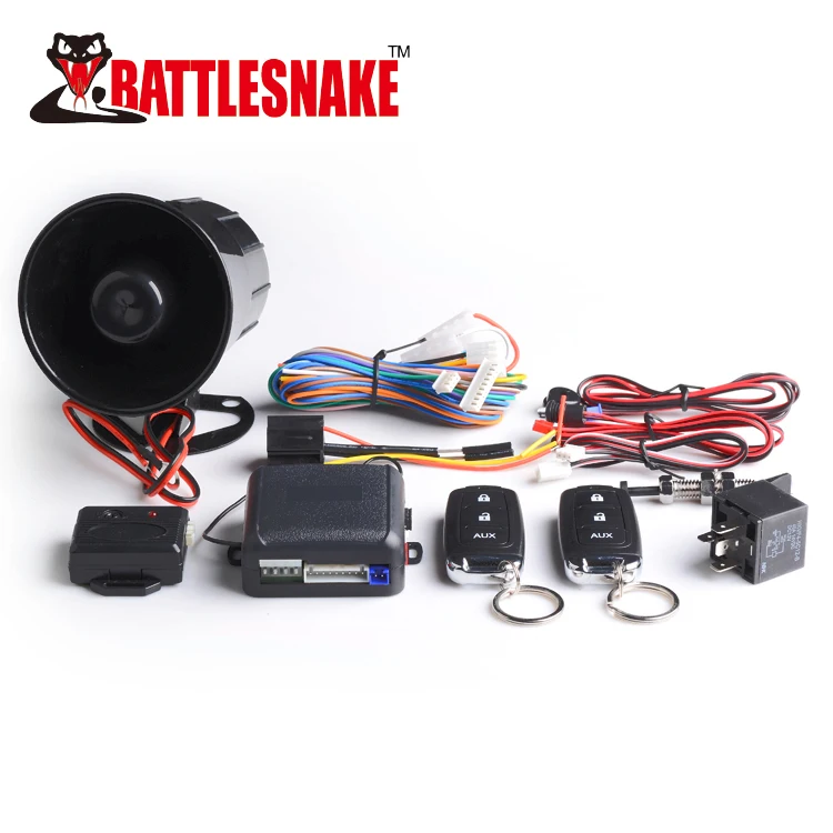 Battlesnake 12V One Way Car Alarm Security System Auto Remote Control Car Alarm for South America Market