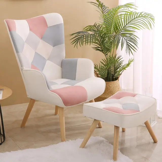 Upholstery Nursery Furniture Pregnancy Maternity Breastfeeding Chair Nursing Rocking Chair Soft Patchwork Fabric