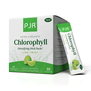 Private Label Extra Strength Chlorophyll Detoxifying Stick Packs Natural Detox Support Boost Immunity Improve Blood Circulation